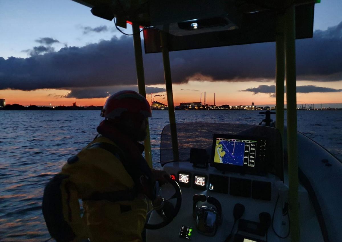 Redder paa Rescue Norden i aftenslys
