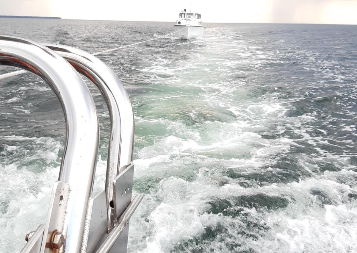 Havarist på slæb i Storstrømmen 4aug 22