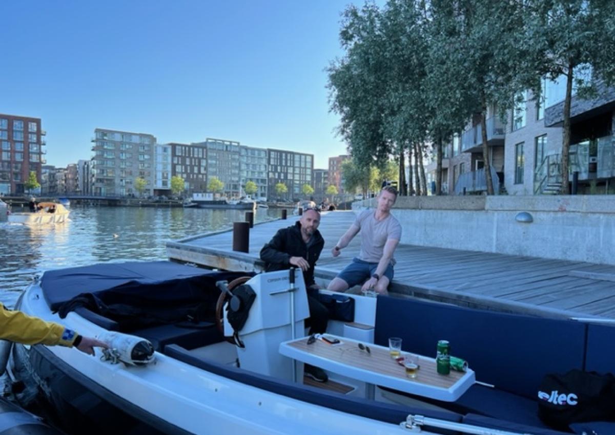 Glade haverister lagt til kaj