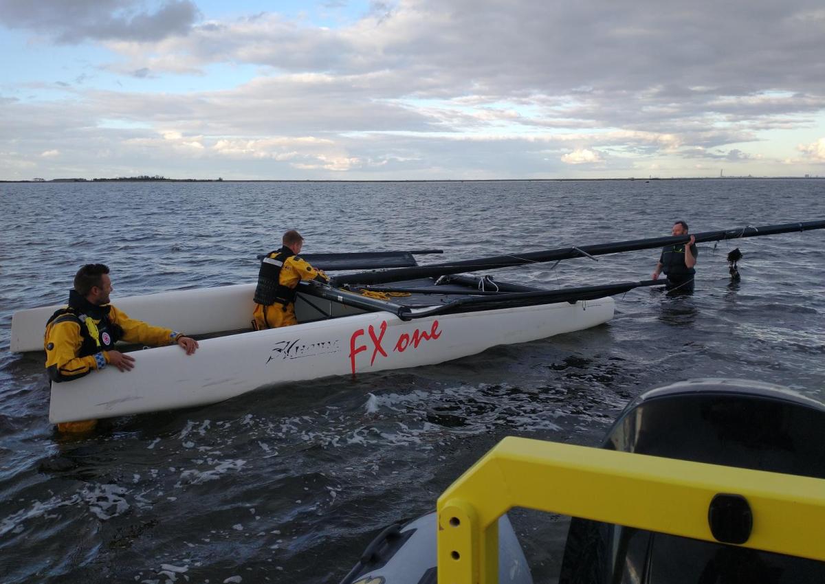 Hobie cat under nedrigning