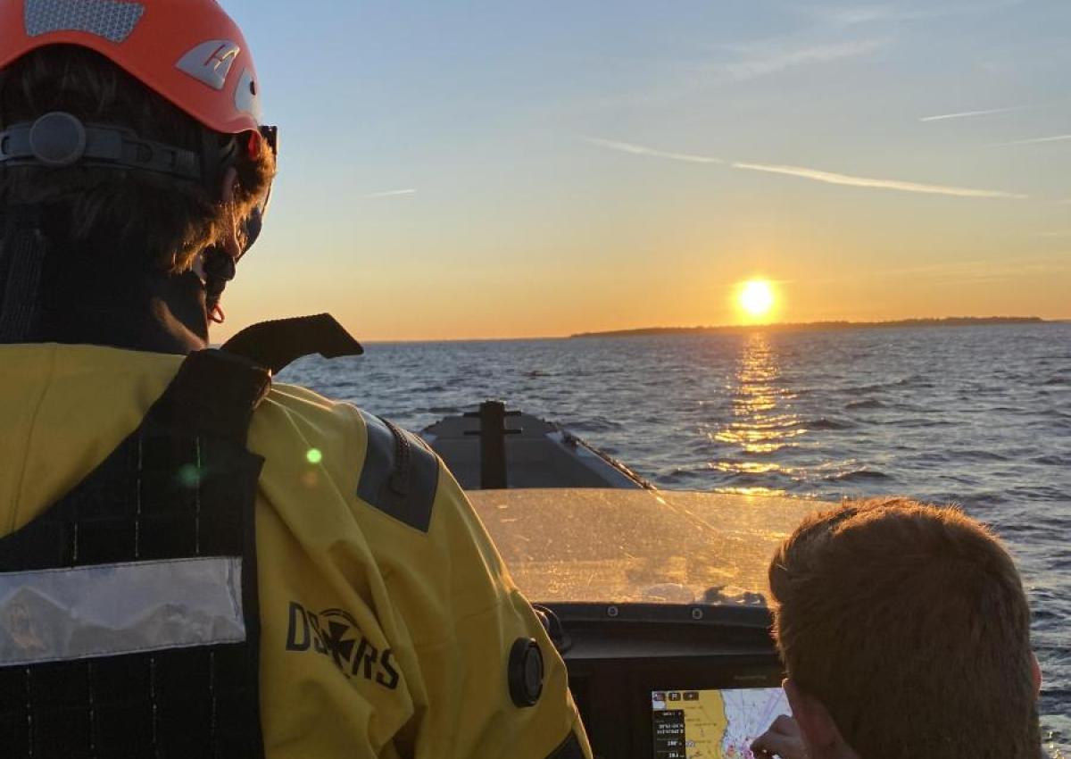 Vi fik ikke taget billeder under aktionen, så her er en smuk solnedgang i stedet