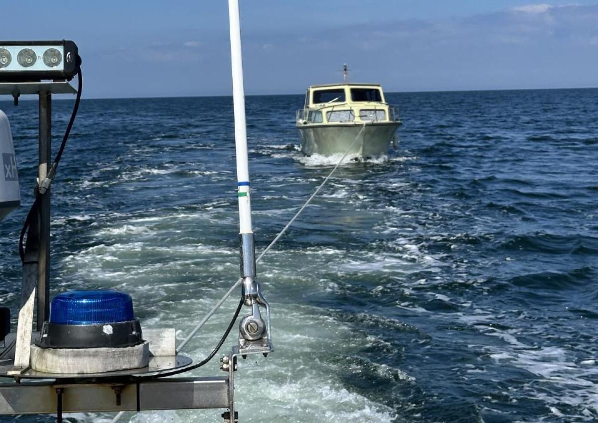 Havarist under bugsering til Guldborg Lolland havn