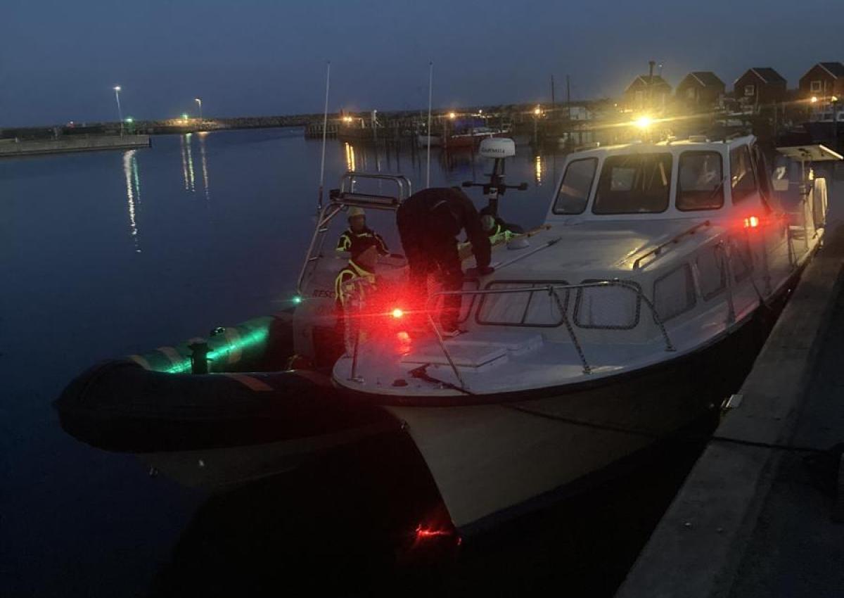 Det blev mørkt inden vi nåede i havn