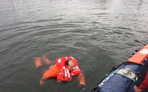 Øvelsestur til Rørvig Havn med glade reddere