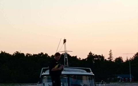 motorstop lige inden havn