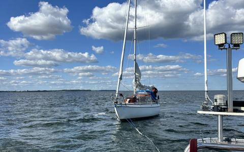 Venø 40 under fritrækning ved Nyord