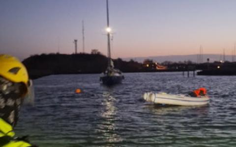 Vi brugte havaristens gummibåd