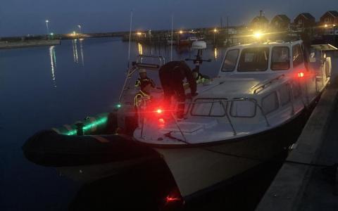 Det blev mørkt inden vi nåede i havn