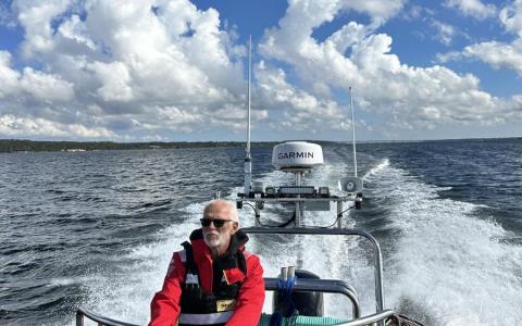 Grundstødning 1 sømil nord / øst for Kalvehave